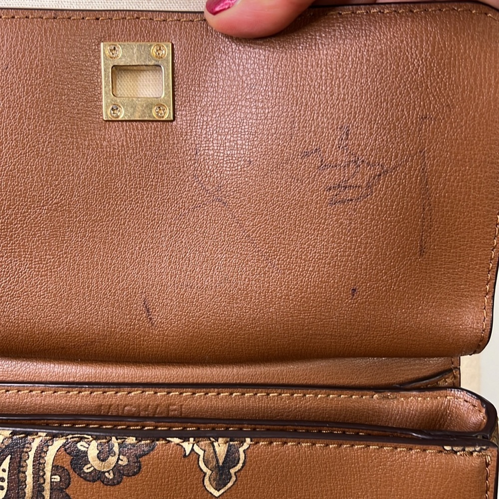 MICHAEL KORS STUDIO NATALIE PAISLEY LUGGAGE MID-CHAIN MESSENGER BAG - Picture 10 of 11